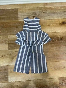 Striped two piece set for 4-5 years old sleeveless top and wide pants - Picture 1 of 3