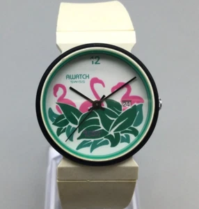 Vtg Armitron Awatch Flamingo Watch Women 31mm Green Pink Date New Battery - Picture 1 of 15