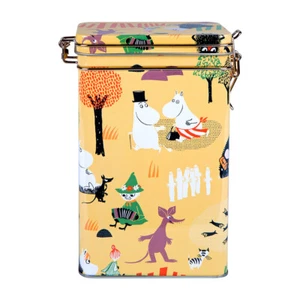 Moomin Coffee Tea Tin Box Forest Walk Yellow - Picture 1 of 4