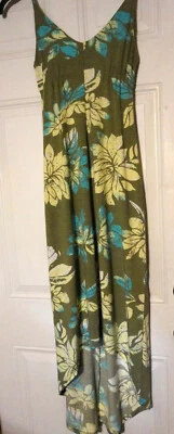 ROUTE 66 MUJER TALLAS XS & S VERDE FLORAL VERANO MAXI VESTIDO SOL NUEVO CON ETIQUETAS Foto 1 de 2