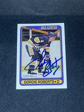 Gordie Roberts 1990-91 O-Pee-Chee #256 St. Louis Blues Signed Autographed Card