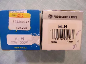 WIKO & GE Vintage Multi-Mirror Projection Lamp Lights 120v 300w ELH NOS - Picture 1 of 4