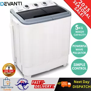 5KG Mini Portable Twin Tub Washing Machine Laundry Easy Use Powerful Lightweight - Picture 1 of 23