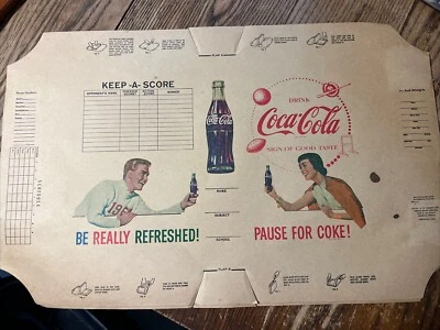 Vintage 1930's Coca Cola Unused Paper Book Cover Sports Advertising Lot Of 9 - Image 1 of 4