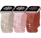 3er-Pack Schneeflocke gravierte Bänder kompatibel mit Apple Watch Bändern
