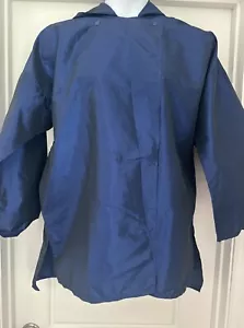 Totes Rainwear Rain Jacket Iridescent Deep Blue Packable Jacket Hooded OSFM - Picture 1 of 9