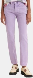 NWT Levi's Women's 501 High Rise Straight Leg Jeans Purple 25x30 125010477 - Picture 1 of 2