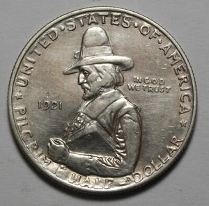 1921 Pilgrim Commemorative Half Dollar M515 - Picture 1 of 2