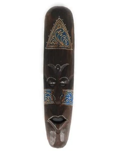 Tribal Tiki Mask 20" Blue - Tattoo Primitive Art | #wib370350b - Picture 1 of 1