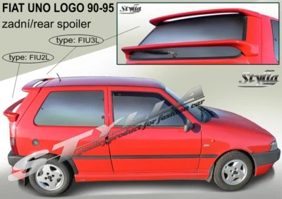 SPOILER REAR TRUNK BOOT ROOF TAILGATE FIAT UNO LOGO WING ACCESSORIES 2 types - Image 1 of 4