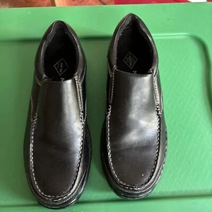 Mocassino St. John's Bay uomo 11M scarpe slip on pelle nero - Foto 1 di 7