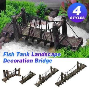 Resin Bridge Aquarium Decoration Fish Tank Accessories Shrimp Tortoise Climbing - Picture 1 of 21