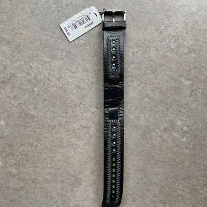 Brand New Fossil Black Leather Womens Watch Band JR9914 22mm Wide W/10mm A1