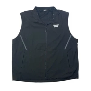 PXG Vest Mens 3XL Black Swing Mesh Lined Full Zip Stretch Lightweight Golf - Picture 1 of 12