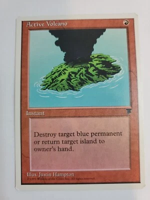 MTG Magic The Gathering Card Active Volcano Instant Red 1995 - Image 1 of 2