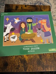 New Sealed Christmas Party Kids Nativity Scene Floor Jigsaw Puzzle 48 Pieces - Picture 1 of 2