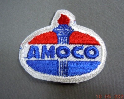 AMOCO Oil  Embroidered Sew-On Uniform-Jacket Patch 2  1/4" VINTAGE - Image 1 of 2