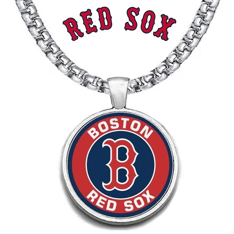 Large Boston Red Sox Mens 24" Chain Stainless Pendant Necklace FREE SHIP' D30 Cover