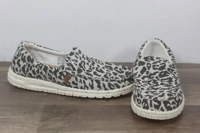 Zapatilla deportiva sin cordones HeyDude Misty para mujer en gris guepardo talla 11{MB-460] Foto 1 de 4