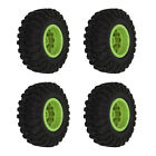 (Green) Rc Crawler Tyre 1.9 Mud Tyre 8.9 Mm Offset Rim For Axial Scx10