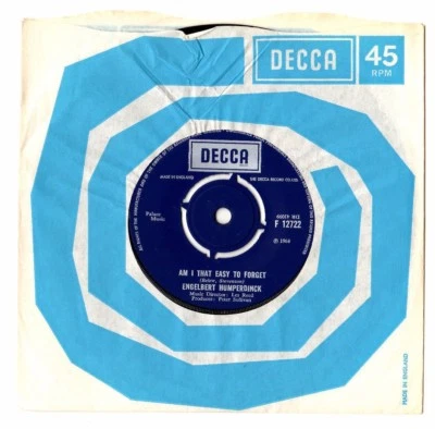 ENGELBERT HUMPERDINCK AM I THAT EASY TO FORGET / PRETTY RIBBON. UK ORIG 7". EX - Image 1 of 2