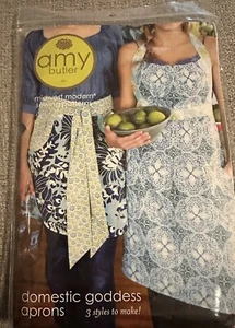 Amy Butler Sewing Pattern Domestic Goddess Kitchen Aprons 3 Styles S M L XL - Picture 1 of 2