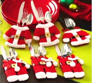 AKIS HOME 4pcs Weihnachten Besteckhalter Bestecktasche Weihnachtsdeko dekoration - Bild 1 von 4