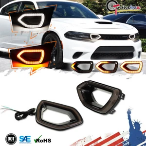 For Dodge Charger SRT Scat Pack SXT 2015-2023 Switchback LED DRL Grille Lights - Picture 1 of 11