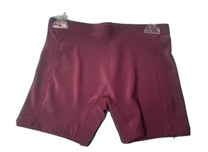 Kids L Burgundy MaRoon Volleyball Cheer Tennis Athletic Spandex Bike Shorts NWT - Picture 1 of 3