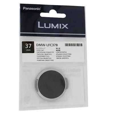 New PANASONIC DMW-LFC37B-S  37mm SILVER x BLACK Lumix Lens Cap for DMC-GF7 - Image 1 of 2