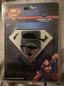 Superman 3-D Chrome Plastic Auto Car Truck Emblem Decal Sticker DC Comics New - Picture 1 of 2