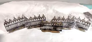 Dept 56 Halloween Village Spooky Wrought Iron Fence 5 Pieces #52982 Accessories - Picture 1 of 11