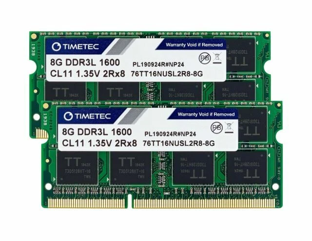 Timetec Hynix 16GB (2 x 8GB) DDR3 1600 (PC3 12800) Memory (76TT16NUSL2R8-8G)