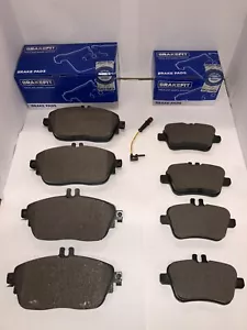 Front and Rear Brake Pads + Sensor Wire Fits Mercedes CLA + GLA 2013-2019 - Picture 1 of 2