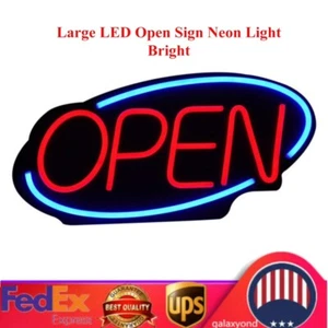 24" LED Open Sign Neon Light Bright for Restaurant Bar Shop Store Club Business - Picture 1 of 23