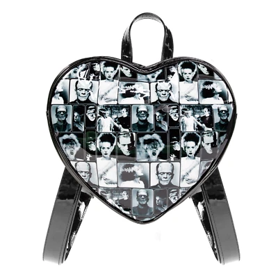 Rock Rebel Braut Von Frankenstein Retro Gekachelt Gothic Mini Herzform Rucksack - Bild 1 von 3