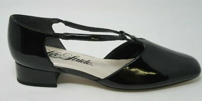 ZAPATOS DE SALÓN SIN CORDONES LIFESTRIDE MARYANN DE CUERO NEGRO BRILLANTE PARA MUJER TALLA: 7/AA Foto 1 de 4