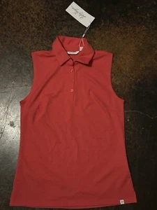 NWT! Lady Hagen Women’s X small Pique Sleeveless Polo Watermelon Shine - Picture 1 of 1