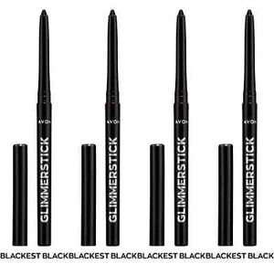 Avon Glimmerstick Eye Liner Blackest Black (Pack of 4 ) - Picture 1 of 3
