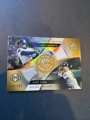 2005 Upper Deck Reflections - Cut from the Same Cloth Wade Boggs, Ryne Sandberg - Image 1 of 2