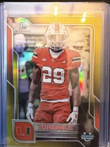 OJ Frederique Jr 2025 Bowman U Chrome 1st Bowman Yellow /350 Miami #92 - Picture 1 of 1