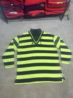 Camisa Catalina Vintage Cuarto Cremallera Manga Larga Rayas Bloque de Color Mediana Foto 1 de 4