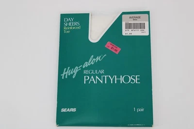 Pantimedias Sears Vintage Hug-alon Control Top Promedio Blanco Transparente Foto 1 de 3