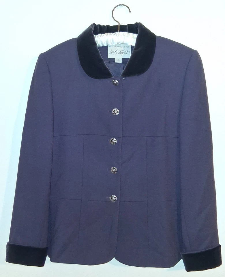 Conjunto de Traje Chaqueta Púrpura Falda Lápiz Talla 8 Lord & Taylor Lana Mujer Carrera Foto 1 de 4