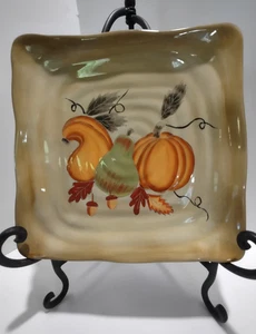 Kohl's Harvest Square Plate 2004 - 10 inch - Fall Pumpkin and Squash - Bild 1 von 10