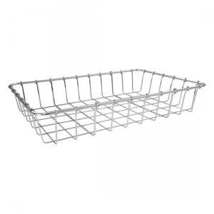 Wald Products No Hardware Basket Silver Steel 14x9x3` - Picture 1 of 1