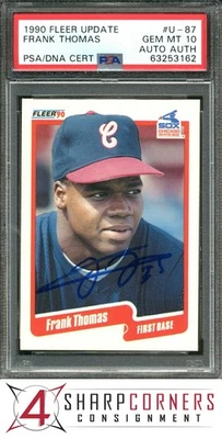 1990 FLEER UPDATE #U-87 FRANK THOMAS RC HOF PSA 10 DNA AUTO AUTHENTIC - Image 1 of 3