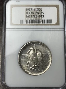 1937-S Texas 50c NGC MS-65 Commemorative Half Dollar. - Picture 1 of 3