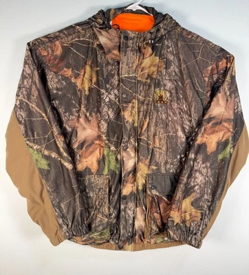 Mad Dog Gear XXL Mossy Oak Break Up Reversible Camo/Orange Fleece Hunting Jacket - Image 1 of 4