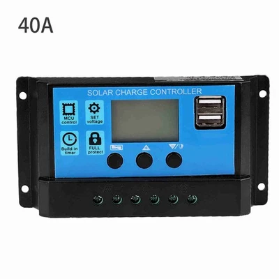 40A 40A 12V 24V Auto Solar Charge Controller PWM Controller HOT - Bild 1 von 4